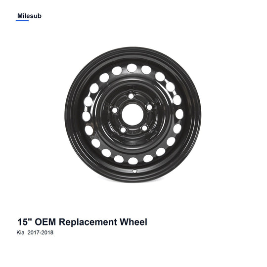 15" OEM Style Black Steel Replacement Wheel for Kia Forte 2017–2018