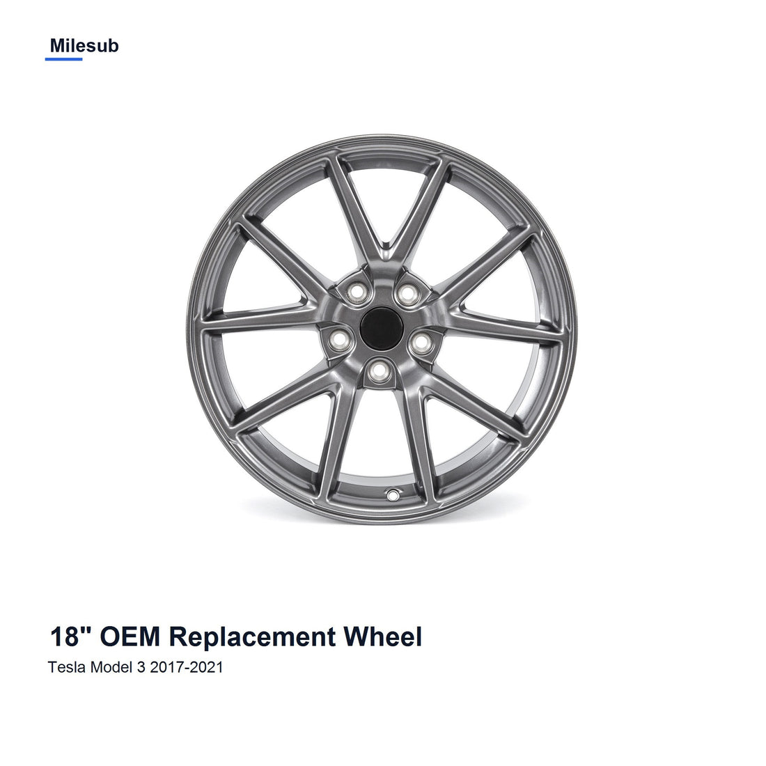 Milesub 18" OEM Style Replacement Wheel for Tesla Model 3 2017-2021 - Hero Product