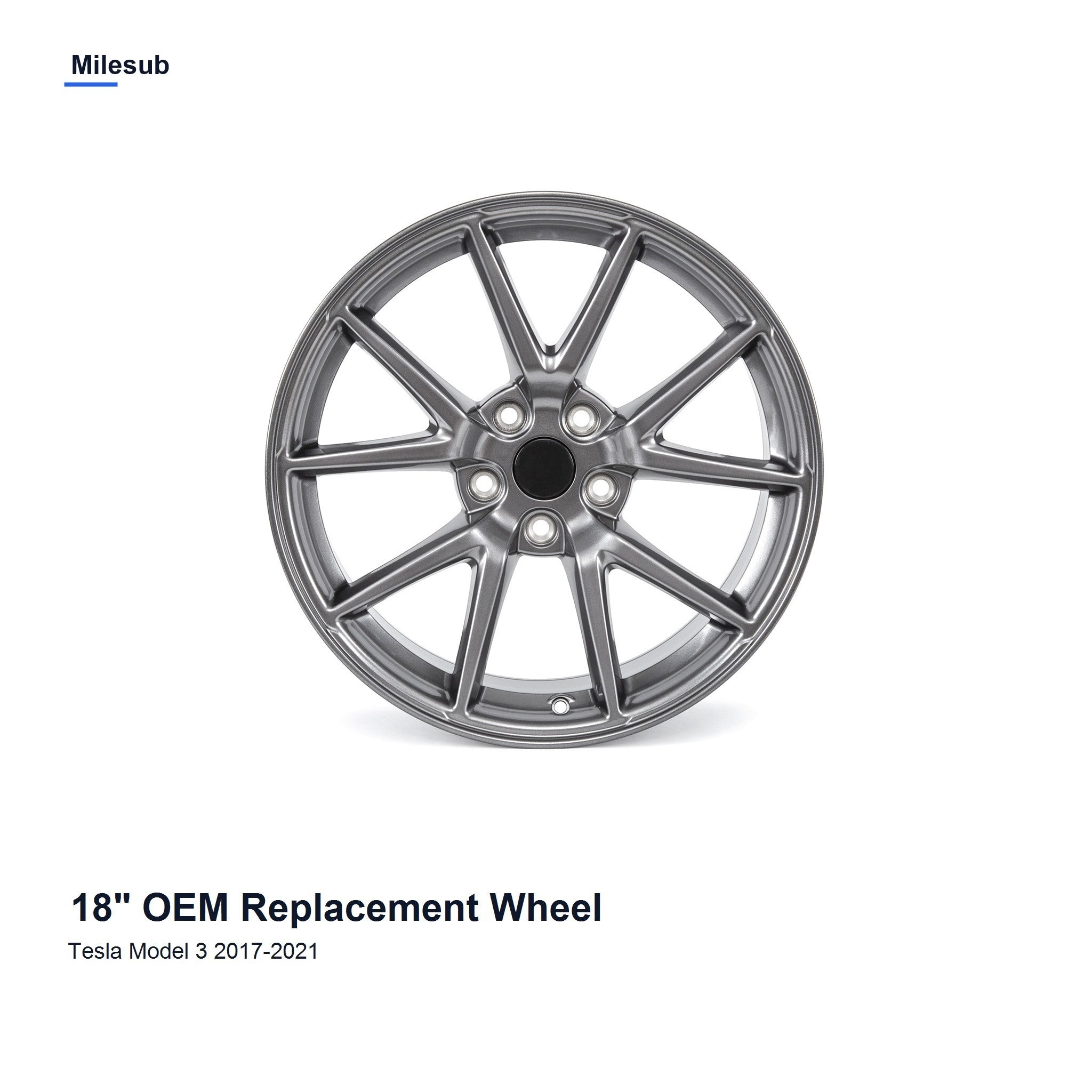 Milesub 18" OEM Style Replacement Wheel for Tesla Model 3 2017-2021 - Hero Product