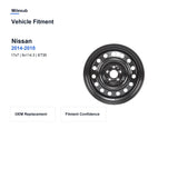 Milesub 17" OEM Style Replacement Wheel for Nissan Rogue 2014-2018 - Vehicle Fitment