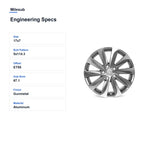 Milesub 17" OEM Style Replacement Wheel for Hyundai Sonata 2015-2017 - Engineering Specs