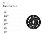Milesub 15" OEM Style Replacement Wheel for Chevrolet Spark 2011-2021 - Engineering Specs