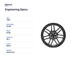 Milesub 18" OEM Style Replacement Wheel for Toyota Corolla 2021-2024 - Engineering Specs