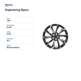Milesub 18" OEM Style Replacement Wheel for Toyota Corolla 2019-2024 - Engineering Specs
