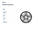 Milesub 18" OEM Style Replacement Wheel for Toyota Camry 2018-2022 - Engineering Specs