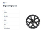 Milesub 18" OEM Style Replacement Wheel for Toyota RAV4 2012-2019 - Engineering Specs