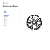 Milesub 19" OEM Style Replacement Wheel for Nissan Rogue Sport 2018-2020 - Engineering Specs