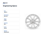 Milesub 18" OEM Style Replacement Wheel for Honda CR-V 2022-2025 - Engineering Specs