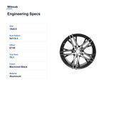 Milesub 19" OEM Style Replacement Wheel for Honda Accord 2016-2017 - Engineering Specs