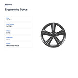 Milesub 19" OEM Style Replacement Wheel for Honda Accord 2018-2024 - Engineering Specs