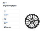 Milesub 18" OEM Style Replacement Wheel for Toyota Camry 2018-2022 - Engineering Specs