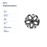Milesub 18" OEM Style Replacement Wheel for Nissan Rogue 2021 - Engineering Specs