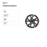 Milesub 18" OEM Style Replacement Wheel for Honda Civic 2017-2021 - Engineering Specs