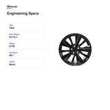 Milesub 19" OEM Style Replacement Wheel for Nissan ALTIMA - Engineering Specs