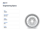 Milesub 15" OEM Style Replacement Wheel for Nissan NV200 2013-2023 - Engineering Specs