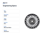 Milesub 18" OEM Style Replacement Wheel for Ford Fusion 2013-2016 - Engineering Specs