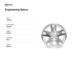 Milesub 17" OEM Style Replacement Wheel for Ford F150 - 3466 2002-2003 - Engineering Specs