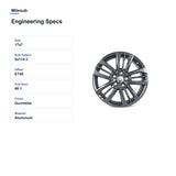 Milesub 17" OEM Style Replacement Wheel for Toyota Camry 2015-2016 - Engineering Specs