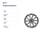 Milesub 18" OEM Style Replacement Wheel for Toyota Corolla 2019-2024 - Engineering Specs