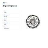Milesub 19" OEM Style Replacement Wheel for BMW 5 Series 2016-2023 - Engineering Specs