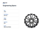 Milesub 17" OEM Style Replacement Wheel for Toyota Camry 2006-2017 - Engineering Specs