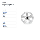 Milesub 16" OEM Style Replacement Wheel for Chevrolet Malibu 2013-2016 - Engineering Specs