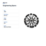 Milesub 18" OEM Style Replacement Wheel for Toyota Camry 2018-2020 - Engineering Specs