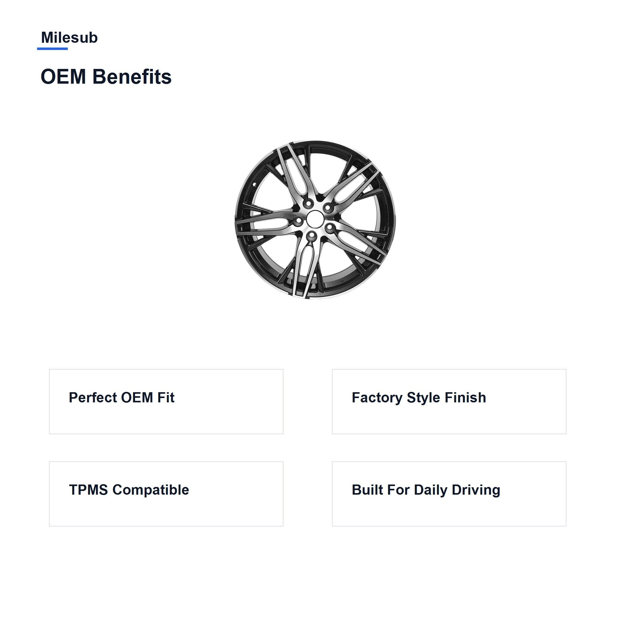 Milesub 19" OEM Style Replacement Wheel for Honda Accord 2016-2017 - OEM Benefits