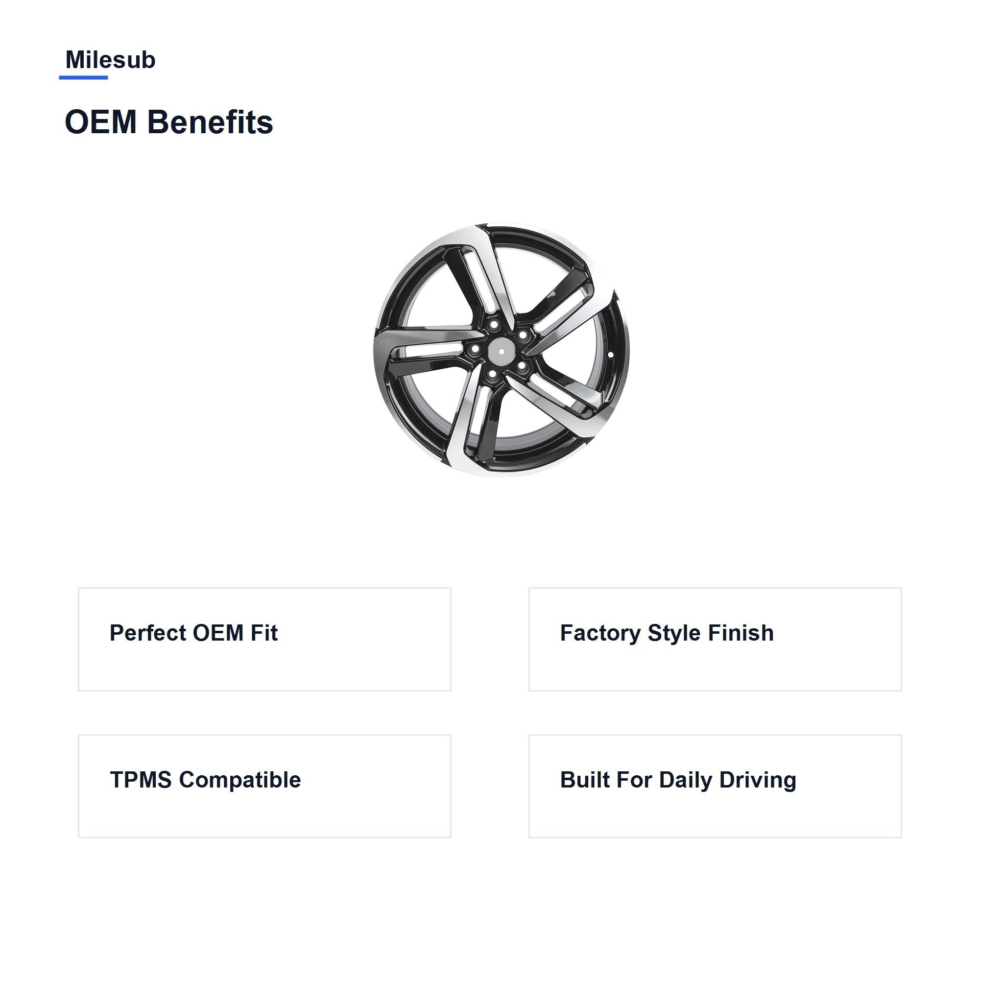 Milesub 19" OEM Style Replacement Wheel for Honda Accord - OEM Benefits