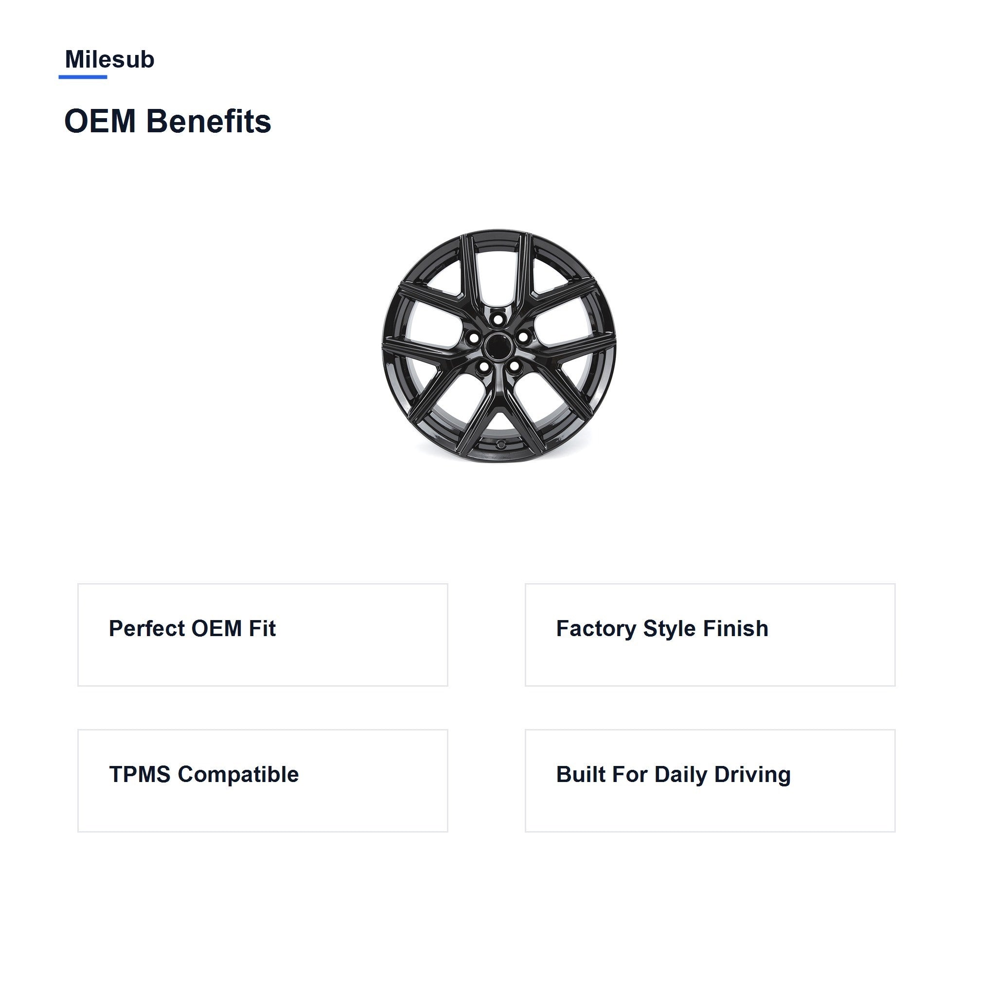 Milesub 18" OEM Style Replacement Wheel for Toyota RAV4 2012-2019 - OEM Benefits