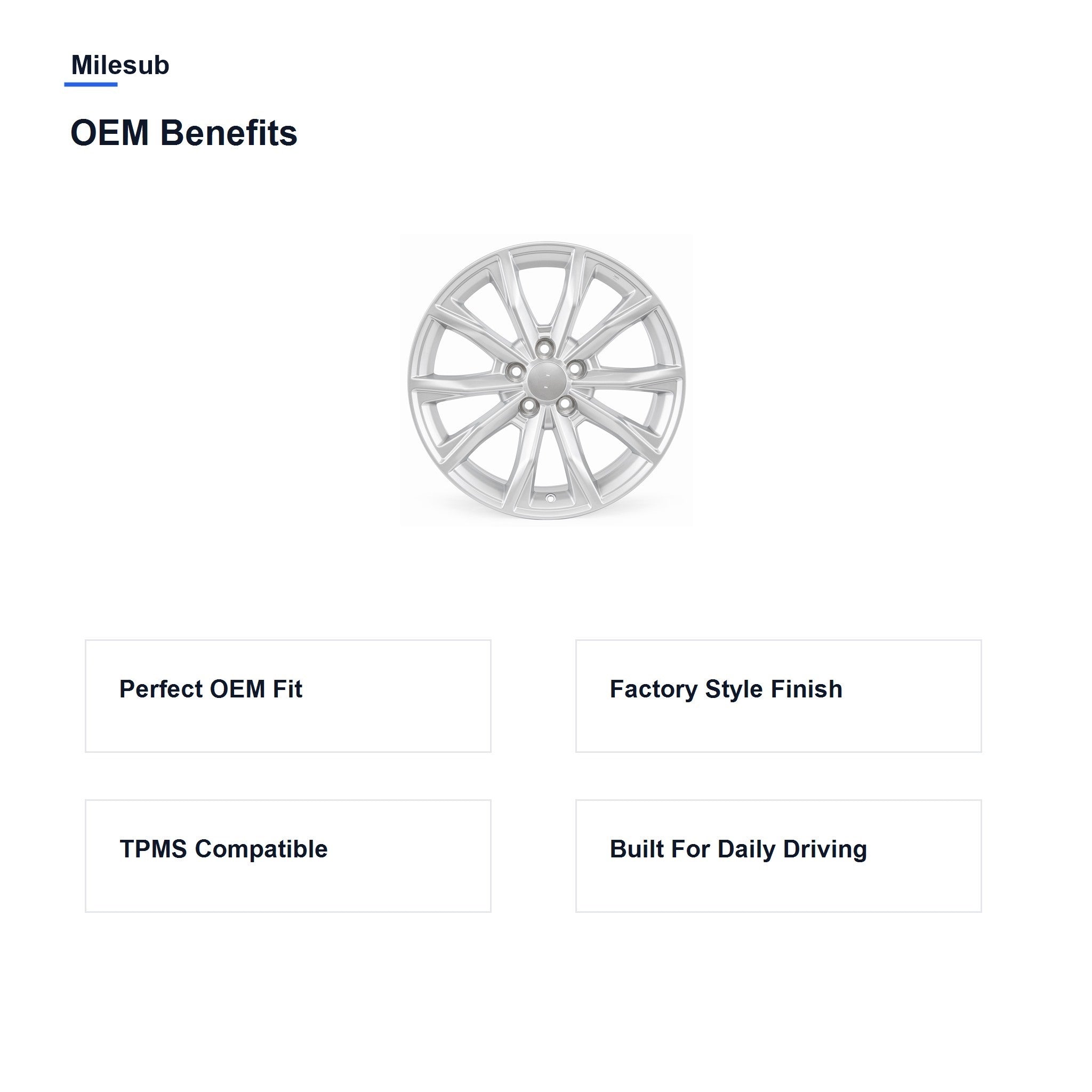 Milesub 18" OEM Style Replacement Wheel for Honda CR-V 2022-2025 - OEM Benefits