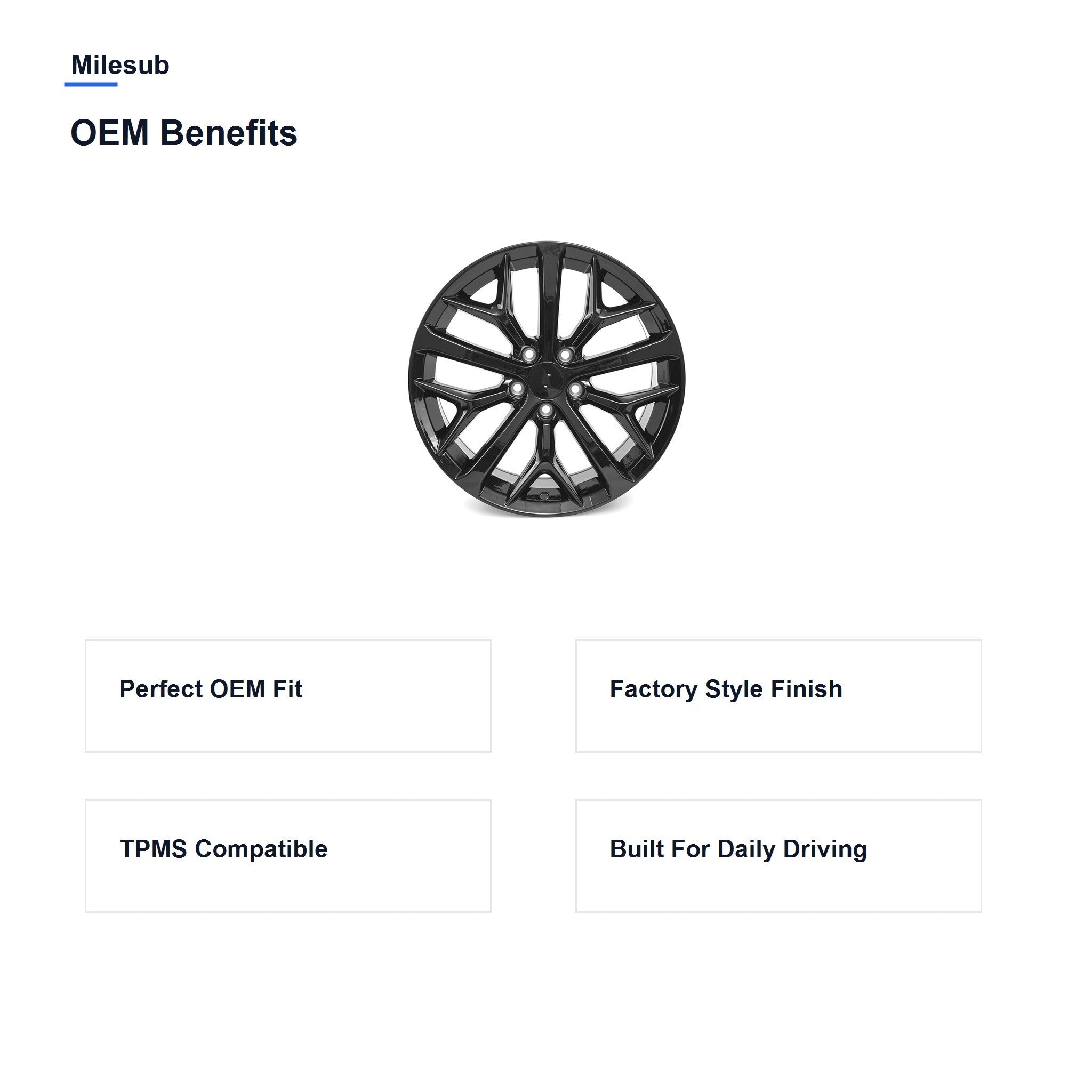 Milesub 18" OEM Style Replacement Wheel for Honda Civic 2020-2023 - OEM Benefits