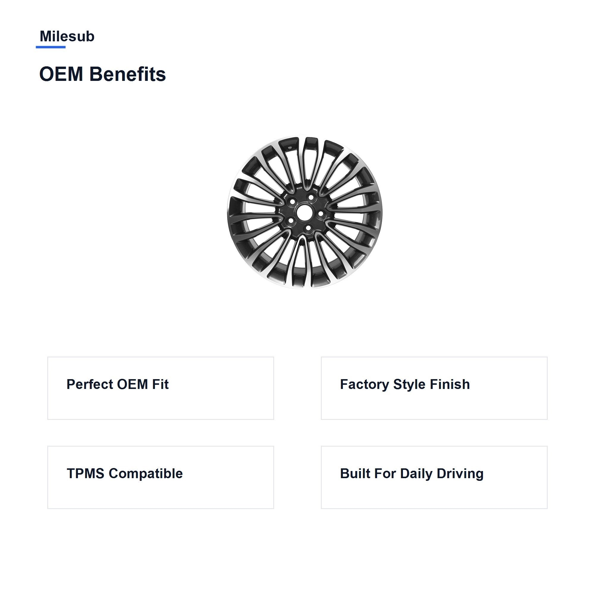 Milesub 18" OEM Style Replacement Wheel for Ford Fusion 2017-2018 - OEM Benefits