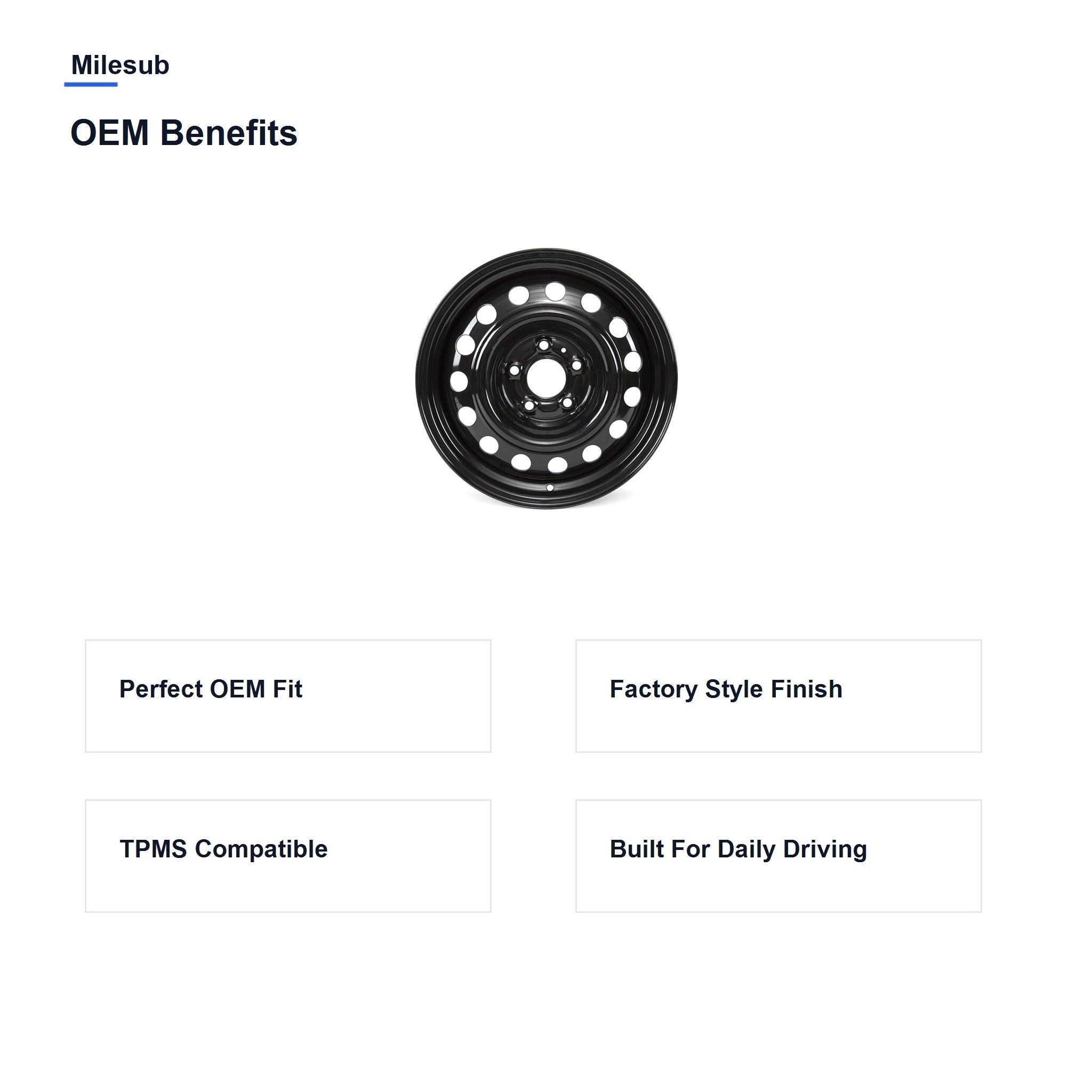Milesub 16" OEM Style Replacement Wheel for Kia Soul 2020-2024 - OEM Benefits
