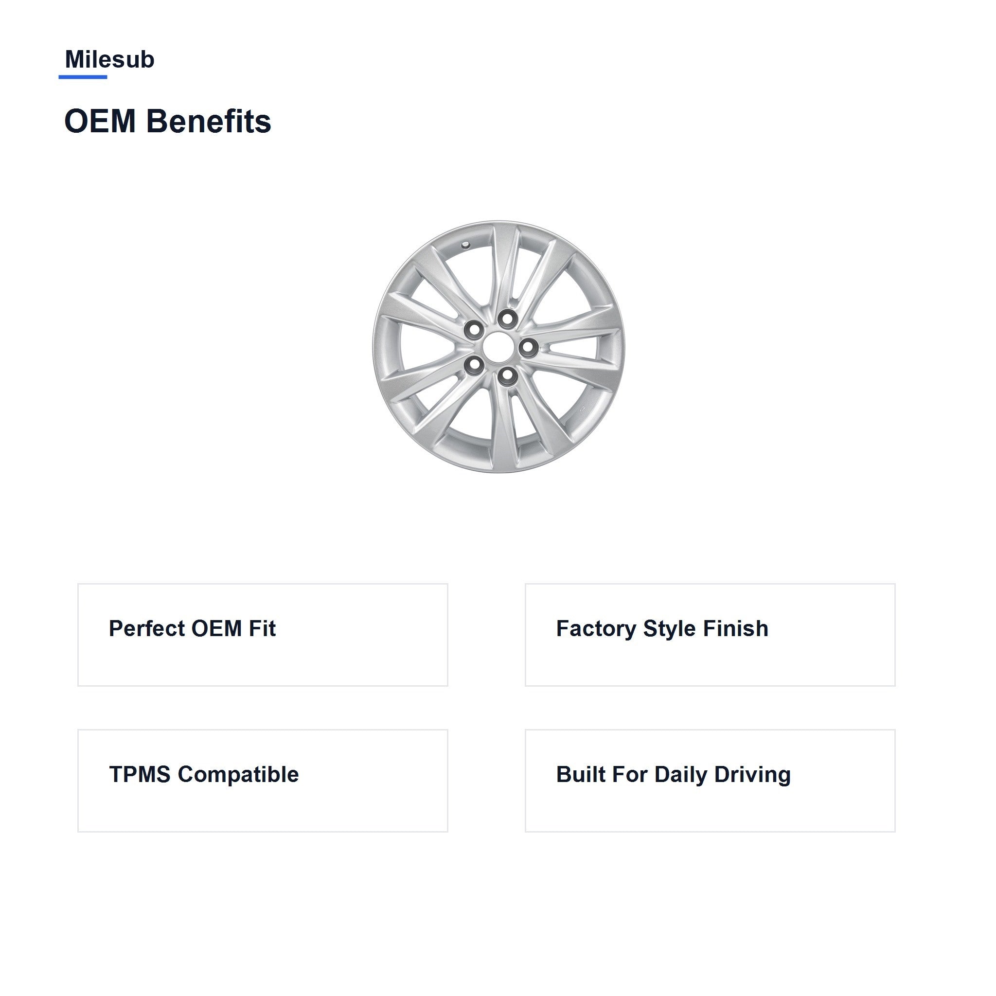 Milesub 17" OEM Style Replacement Wheel for Lexus 2006-2008 - OEM Benefits