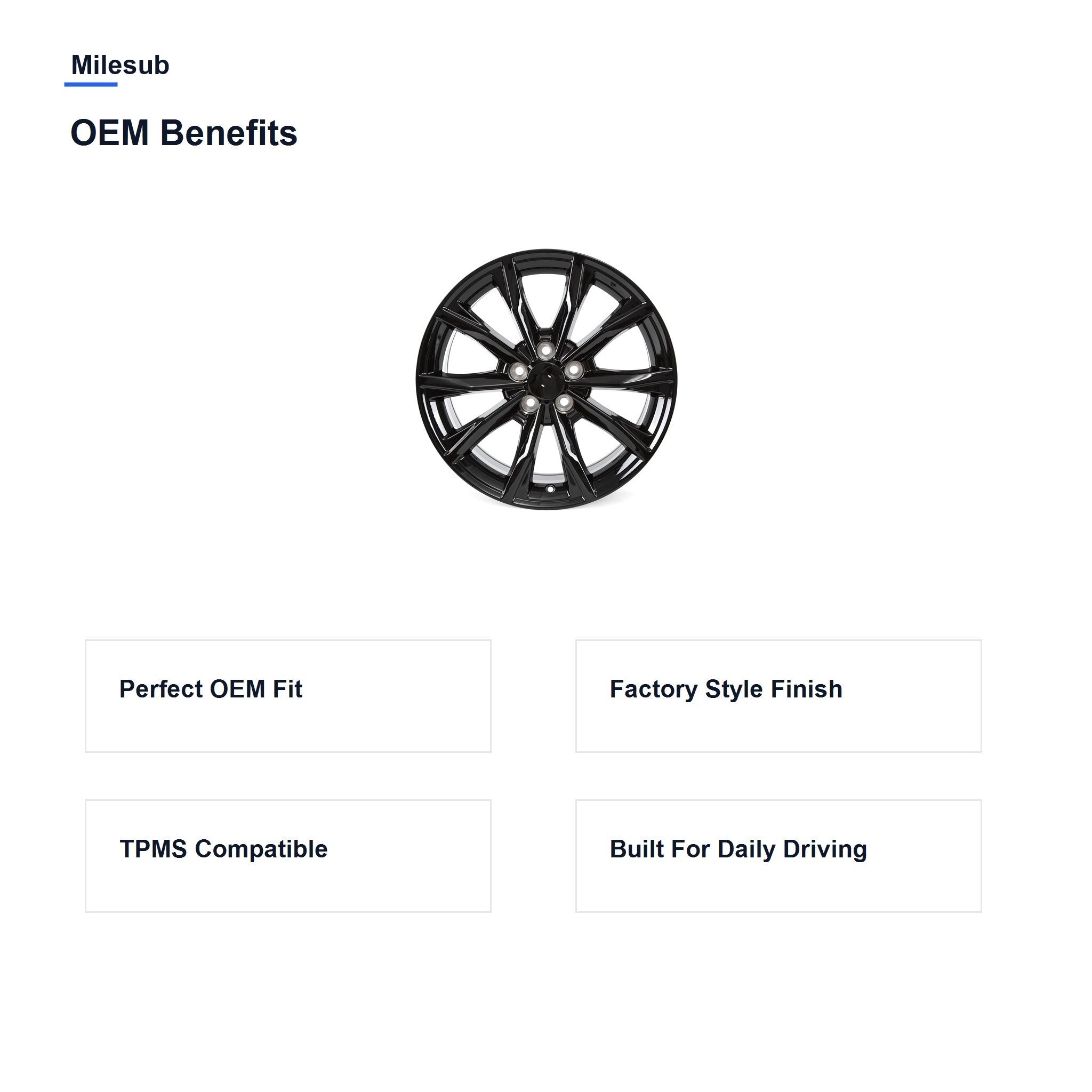 Milesub 18" OEM Style Replacement Wheel for Honda CR-V 2023-2025 - OEM Benefits