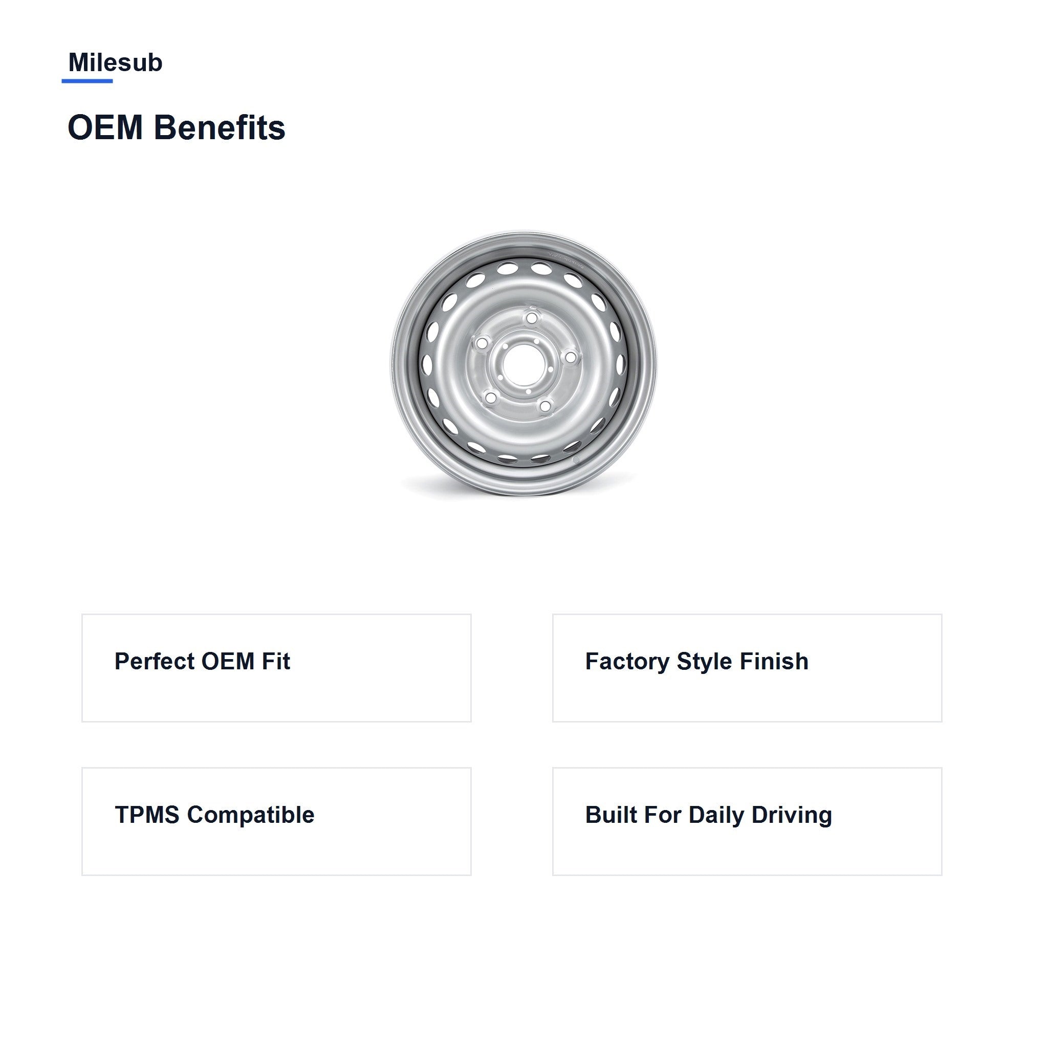 Milesub 16" OEM Style Replacement Wheel for Ford Transit 2015-2022 - OEM Benefits