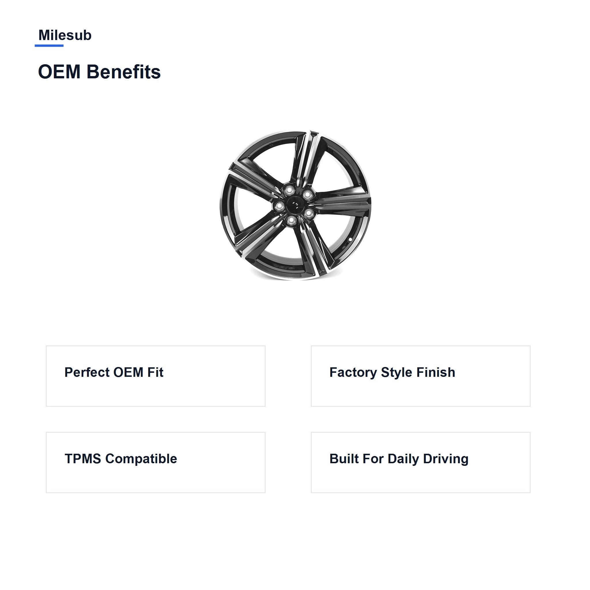 Milesub 19" OEM Style Replacement Wheel for Honda Accord 2023-2024 - OEM Benefits