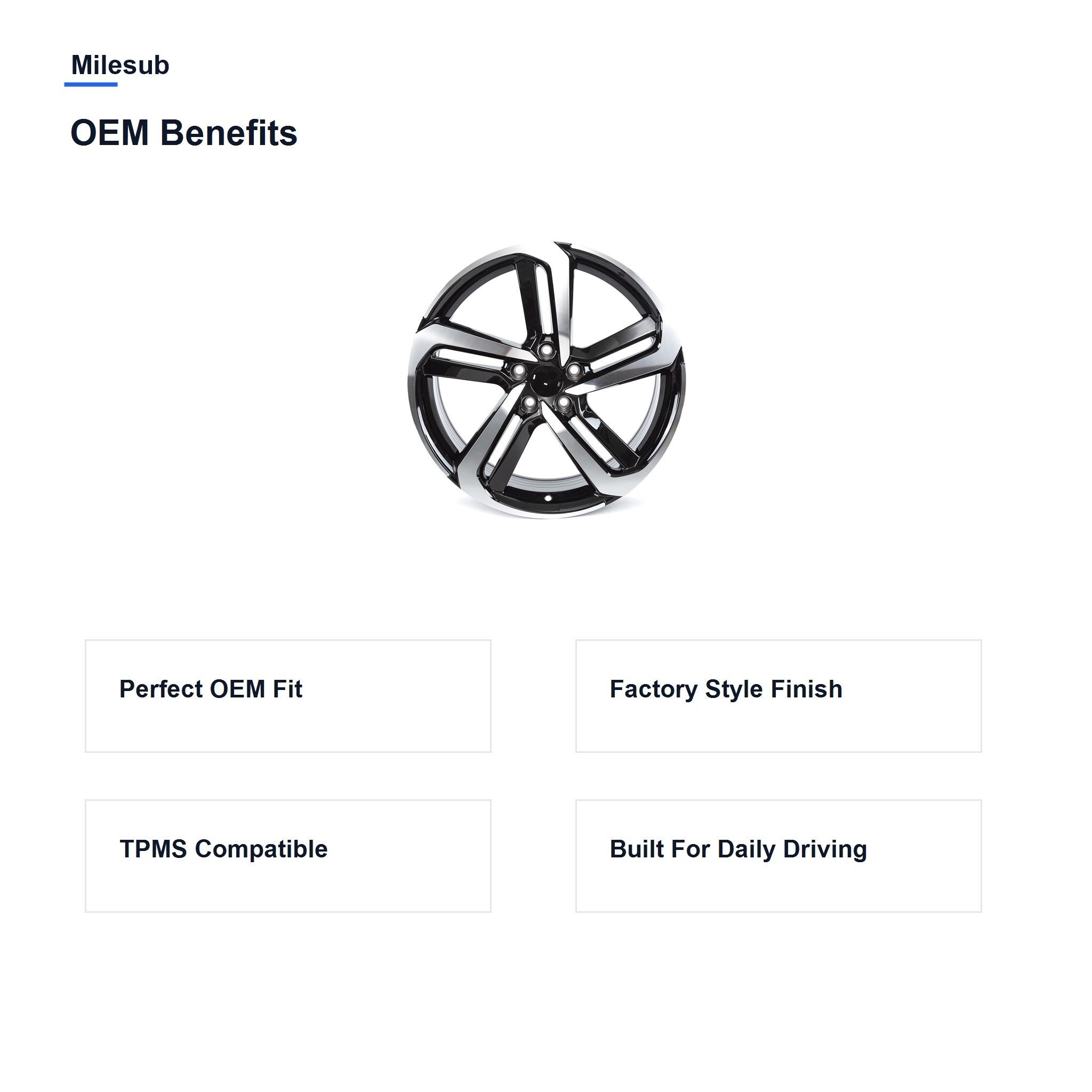 Milesub 19" OEM Style Replacement Wheel for Honda Accord - OEM Benefits