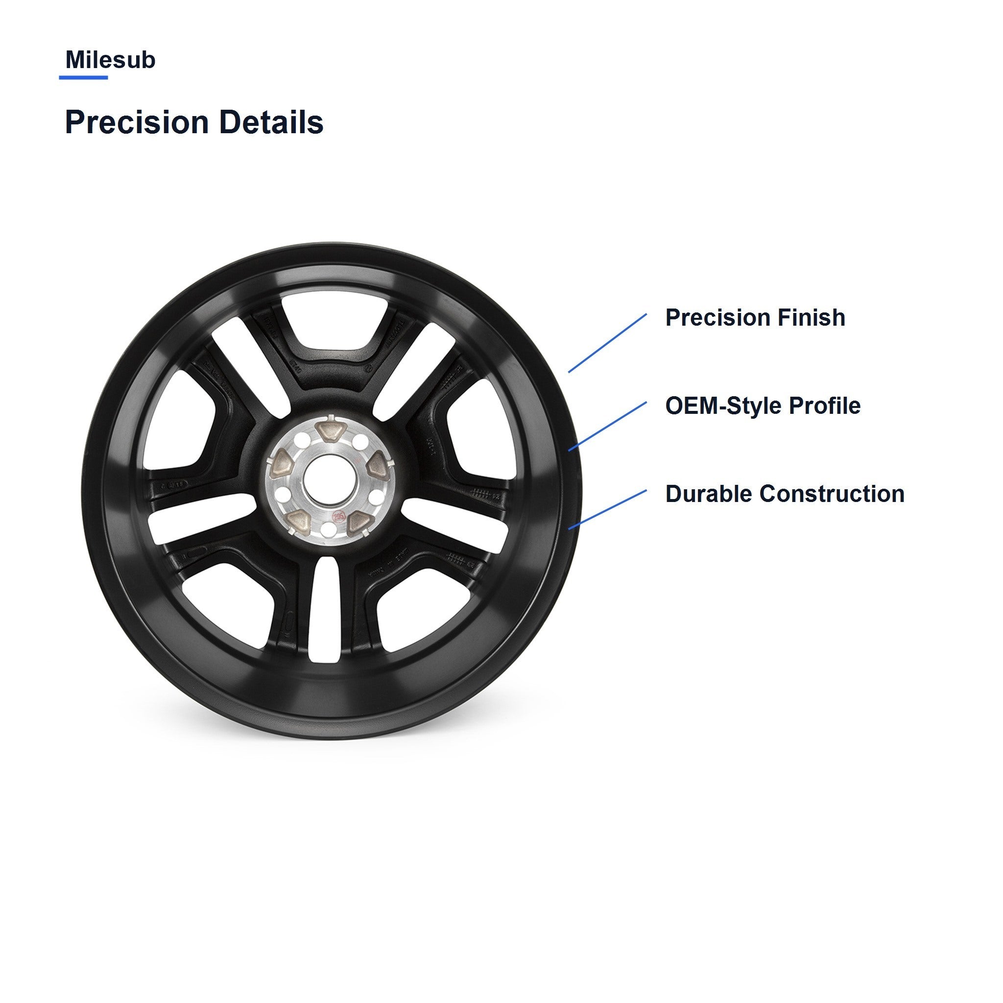 Milesub 19" OEM Style Replacement Wheel for Toyota RAV4 2019-2023 - Precision Details
