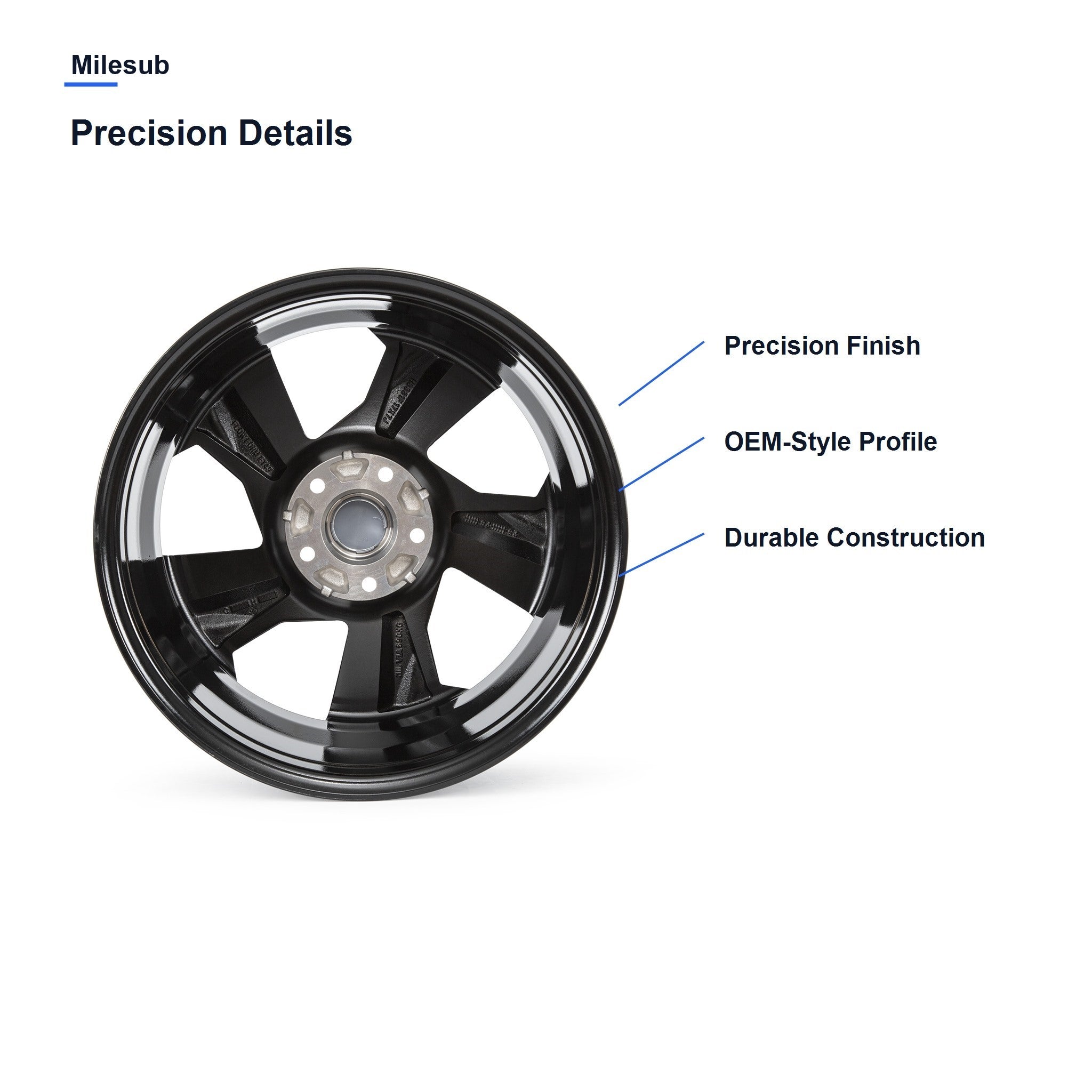 Milesub 17" OEM Style Replacement Wheel for Hyundai Elantra 2021-2024 - Precision Details
