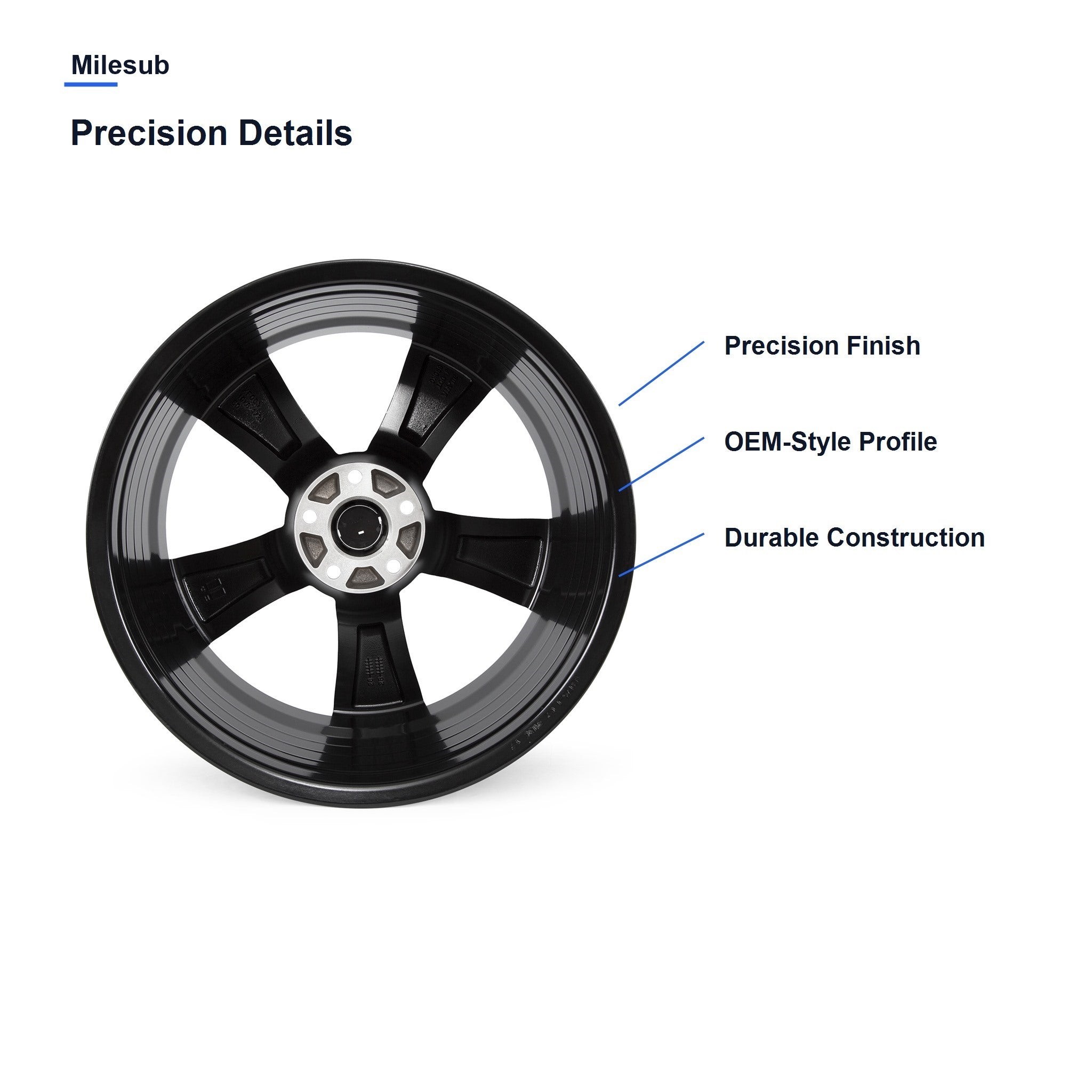 Milesub 19" OEM Style Replacement Wheel for Honda Accord 2018-2024 - Precision Details