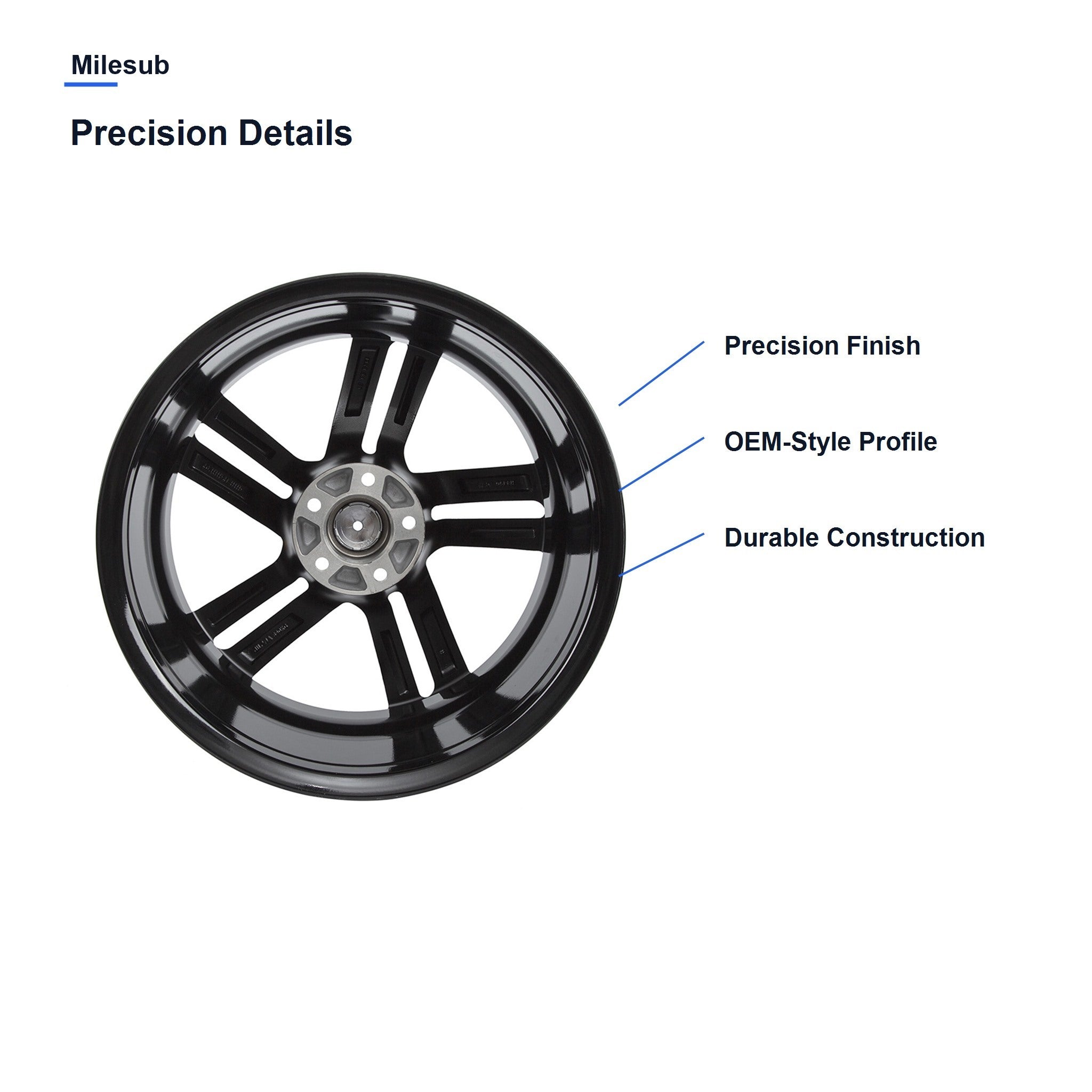 Milesub 19" OEM Style Replacement Wheel for Honda Accord - Precision Details