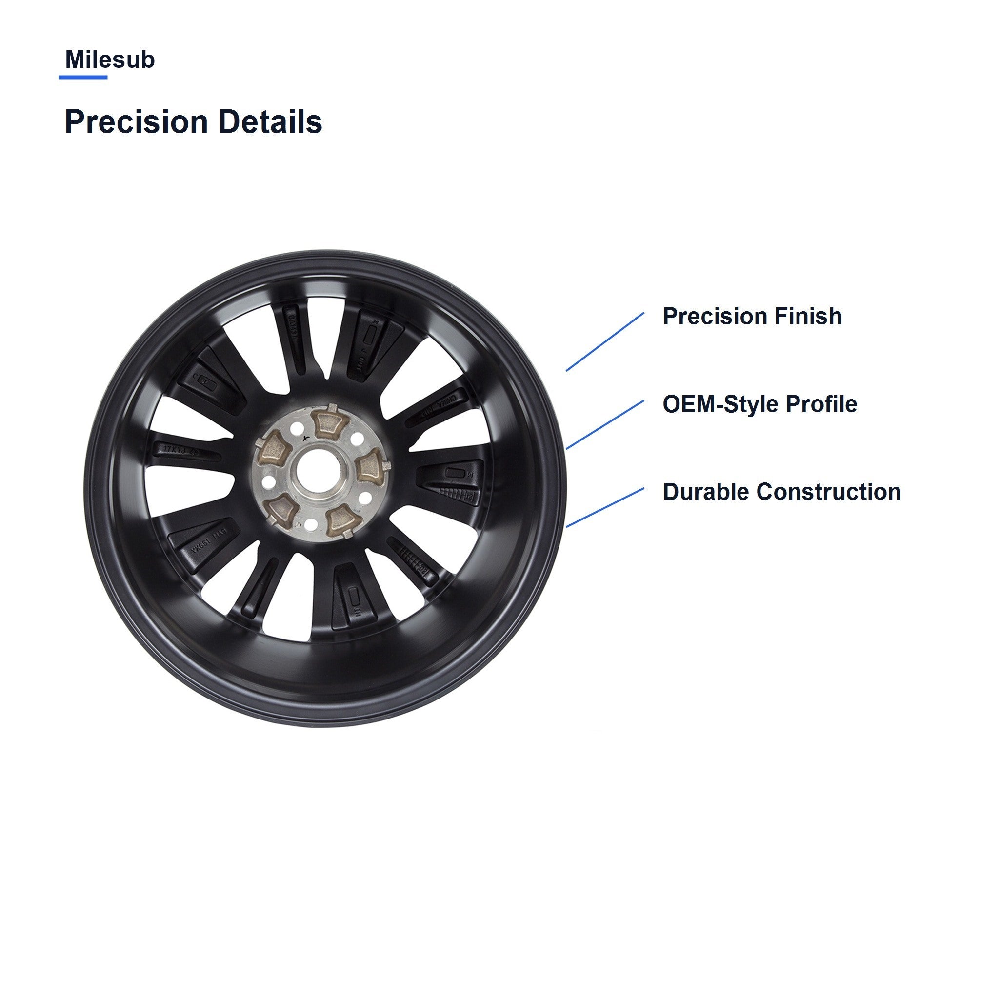 Milesub 17" OEM Style Replacement Wheel for Nissan Altima 2016-2018 - Precision Details