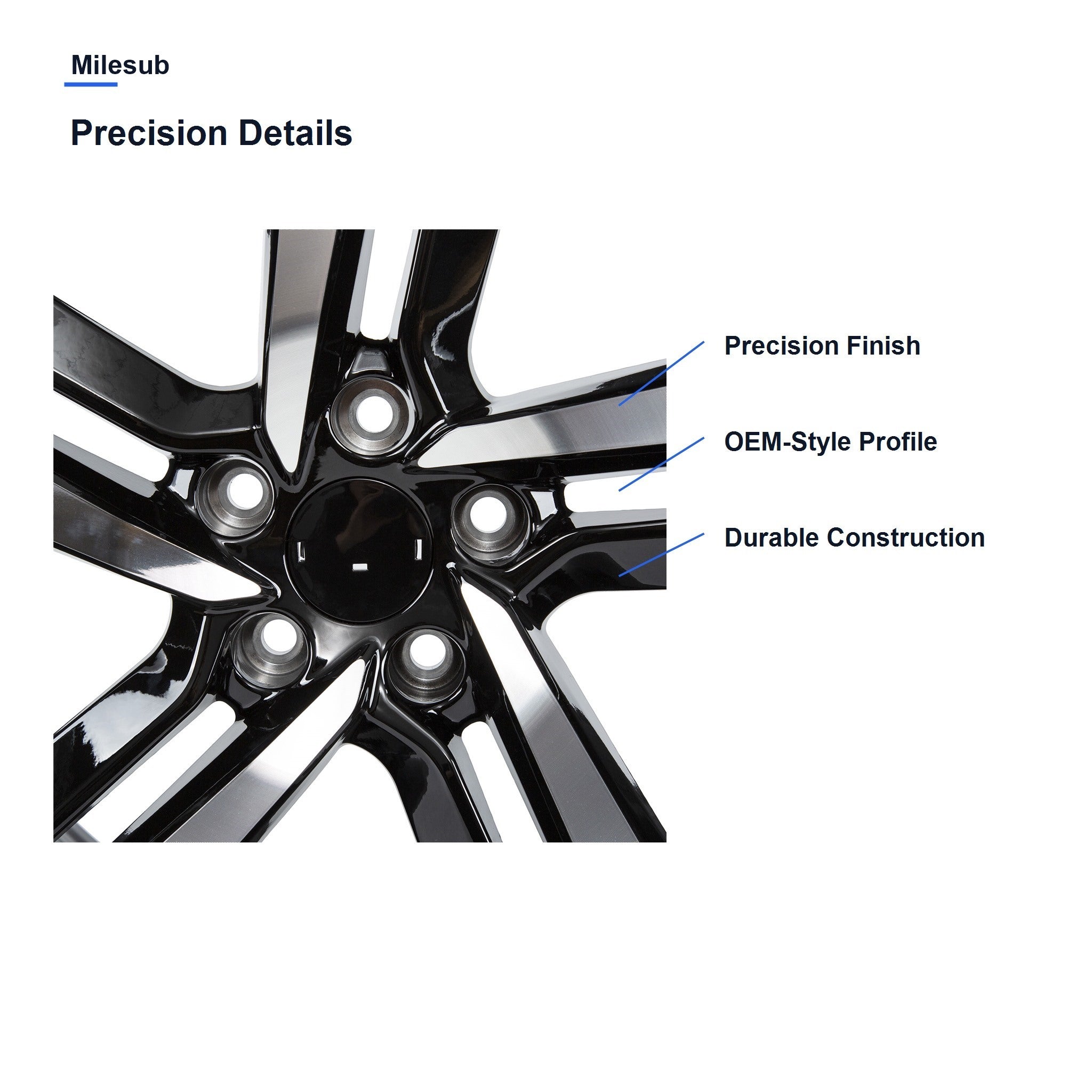 Milesub 19" OEM Style Replacement Wheel for Honda Accord - - Precision Details