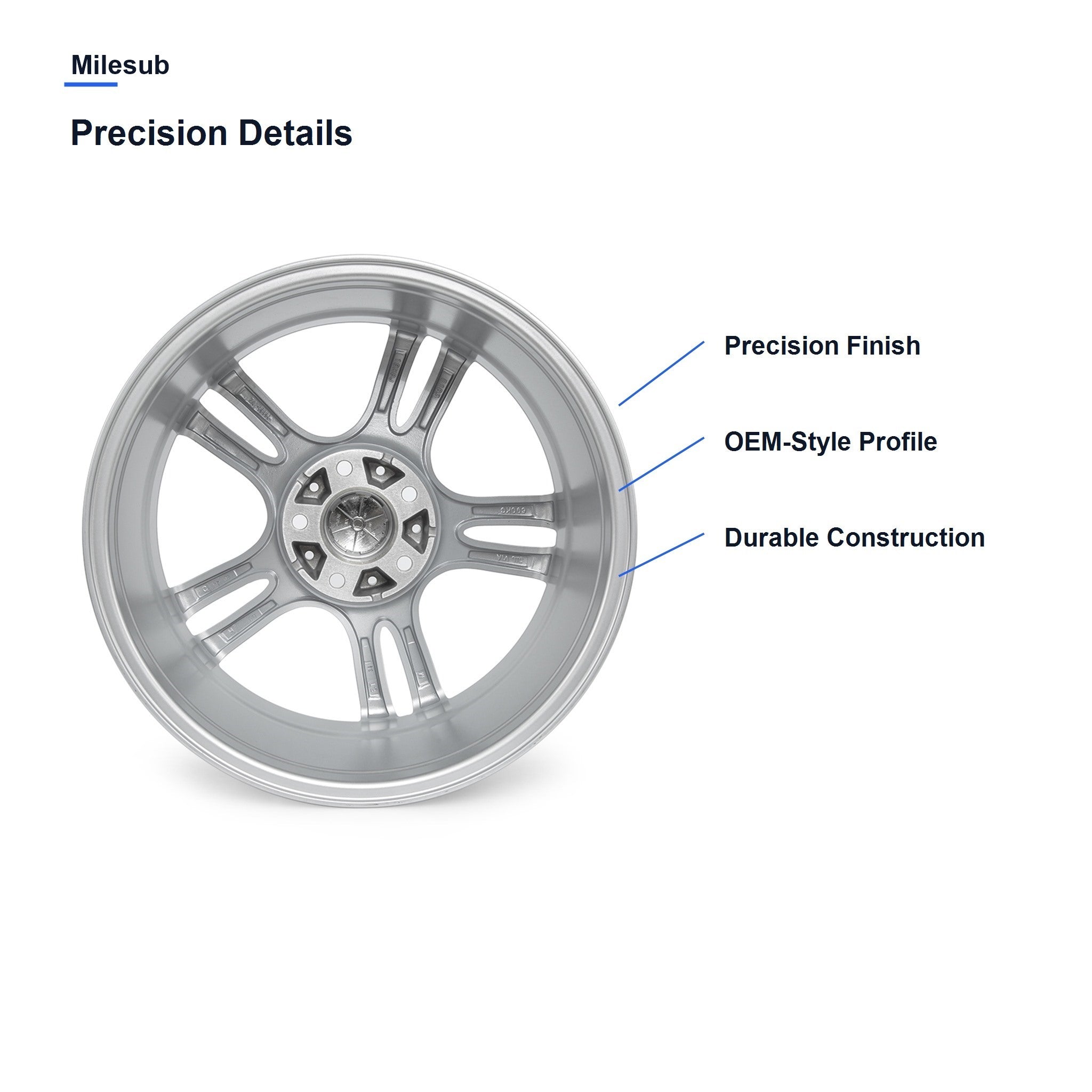 Milesub 18" OEM Style Replacement Wheel for BMW 3 Series 2012-2020 - Precision Details