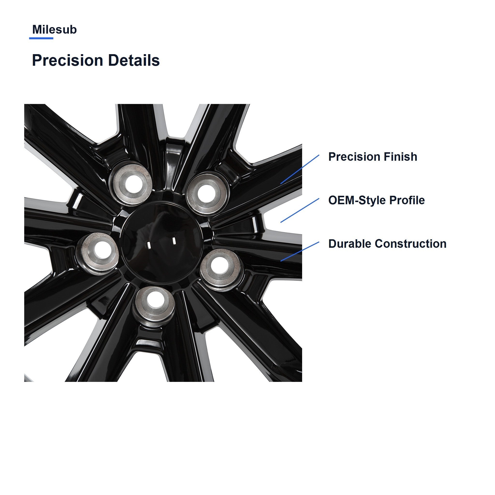 Milesub 18" OEM Style Replacement Wheel for Honda CR-V 2023-2025 - Precision Details