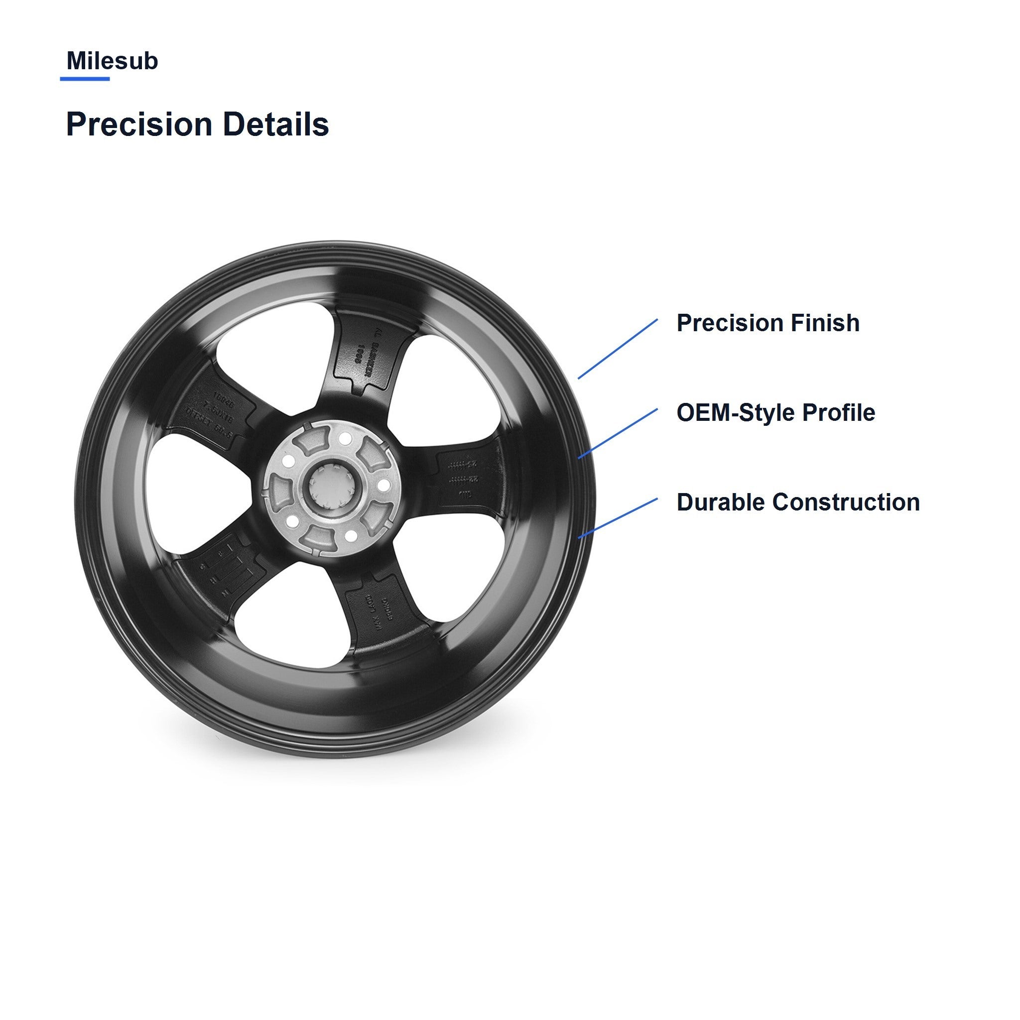 Milesub 18" OEM Style Replacement Wheel for Kia K5 2021-2023 - Precision Details