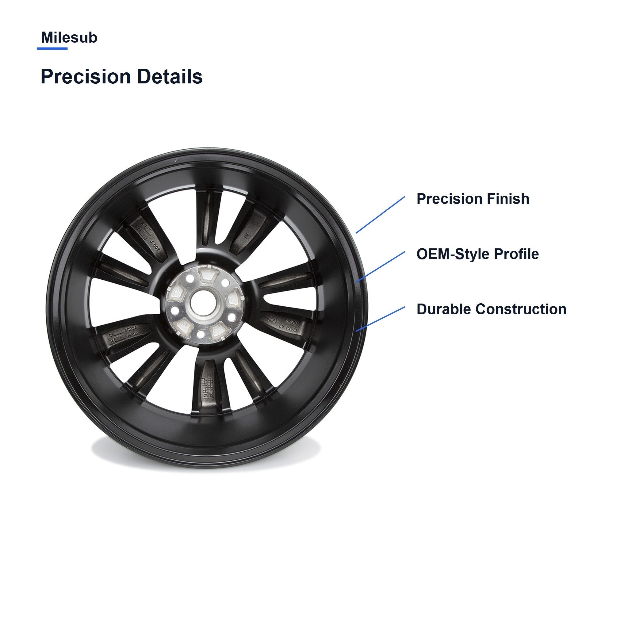 Milesub 19" OEM Style Replacement Wheel for Nissan Rogue Sport 2018-2020 - Precision Details