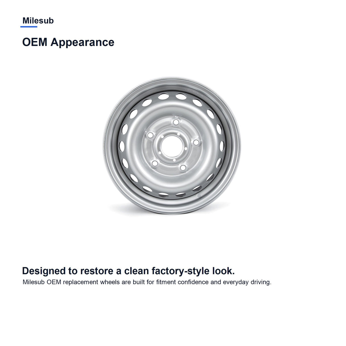 Milesub 16" OEM Style Replacement Wheel for Ford Transit 2015-2022 - OEM Appearance